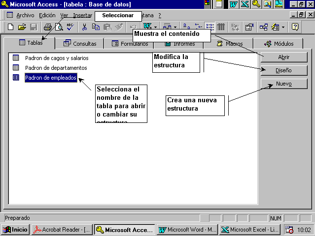 Tipos De Vista En Microsoft Access